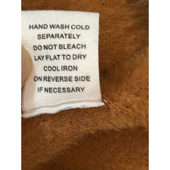 Bucketlist Women's Super Soft Fur Shacket Large Camel Normcore Fall Fashion - Picture 10 of 11